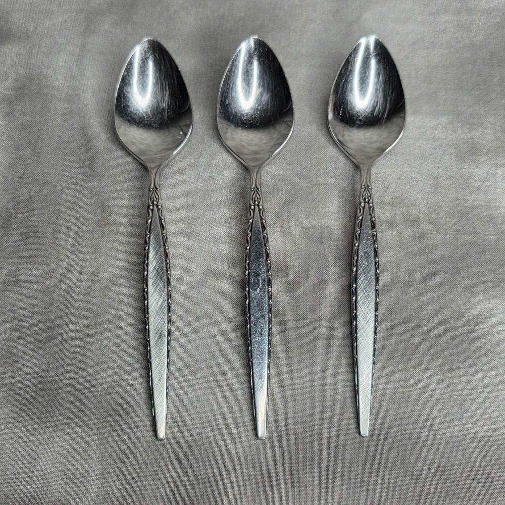 Oneida VENETIA Community Stainless Steel 6 1/8" TEASPOONS Vintage-LOT‎ OF 3